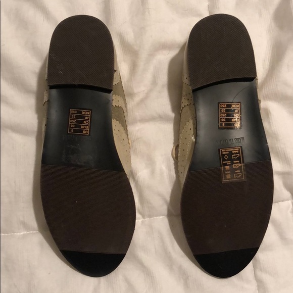 Gold and Nude patent oxford loafers - Picture 3 of 5